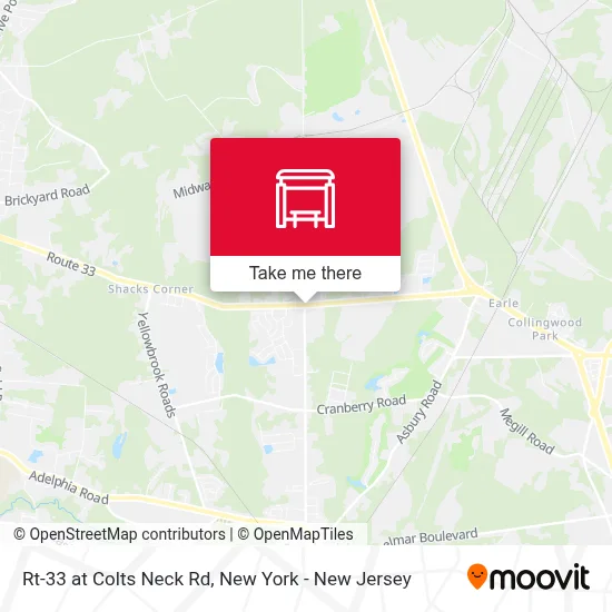 Rt-33 at Colts Neck Rd map