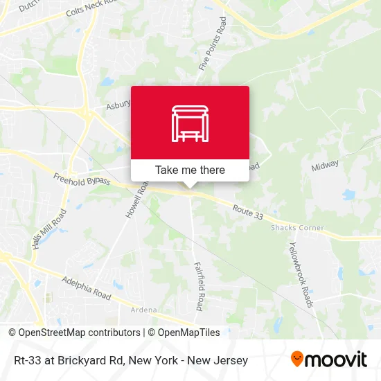 Rt-33 at Brickyard Rd map