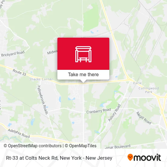 Rt-33 at Colts Neck Rd map