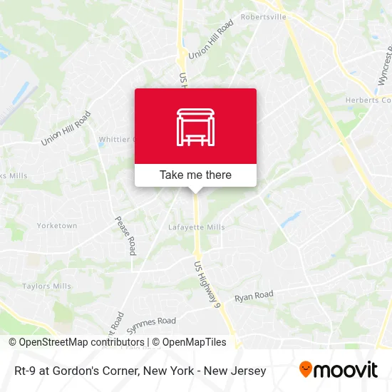 Rt-9 at Gordon's Corner map
