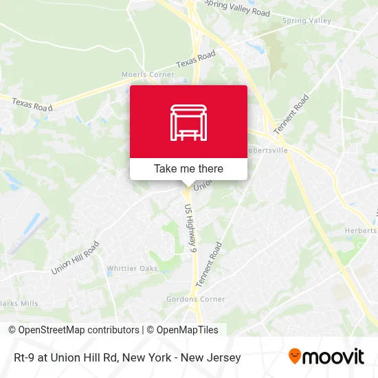 Rt-9 at Union Hill Rd map