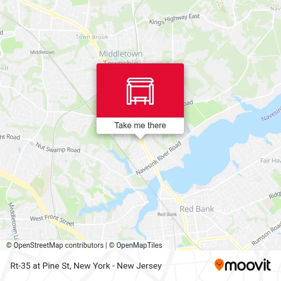 Rt-35 at Pine St map