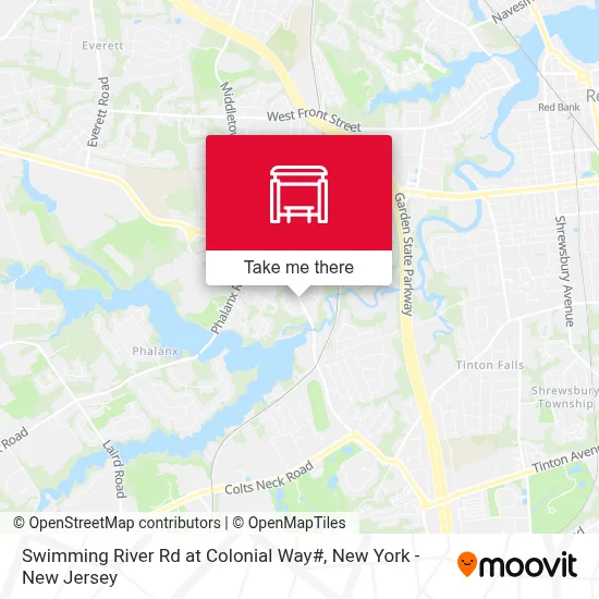 Swimming River Rd at Colonial Way# map