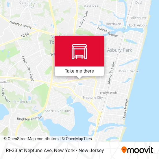 Rt-33 at Neptune Ave map