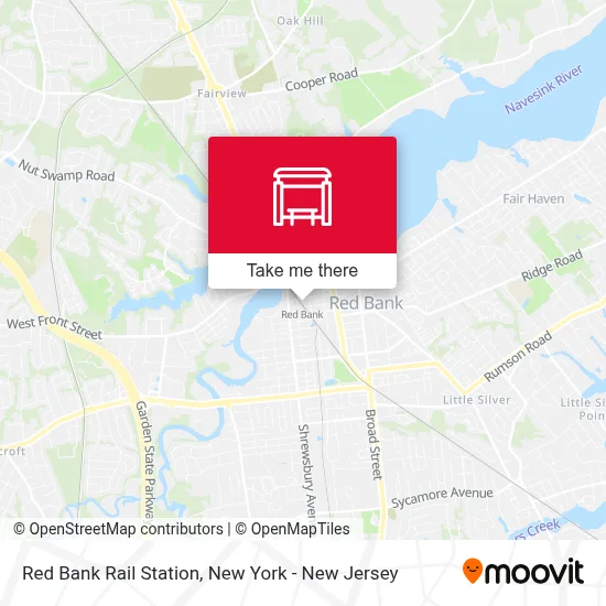 Red Bank Rail Station map