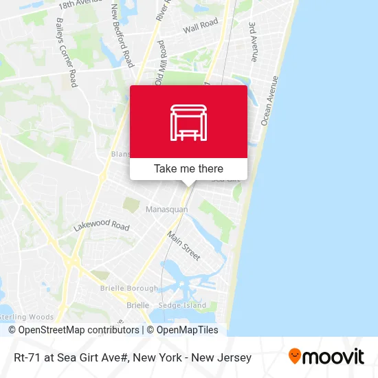Rt-71 at Sea Girt Ave# map