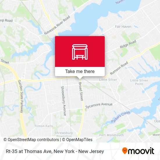 Rt-35 at Thomas Ave map