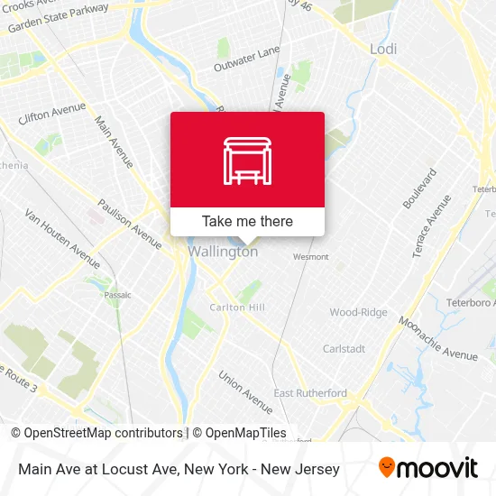 Main Ave at Locust Ave map