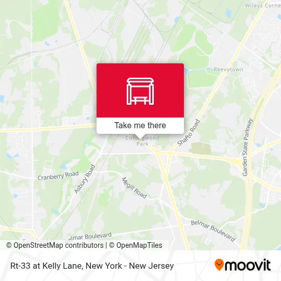Rt-33 at Kelly Lane map
