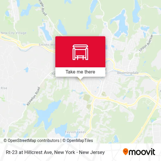 Rt-23 at Hillcrest Ave map