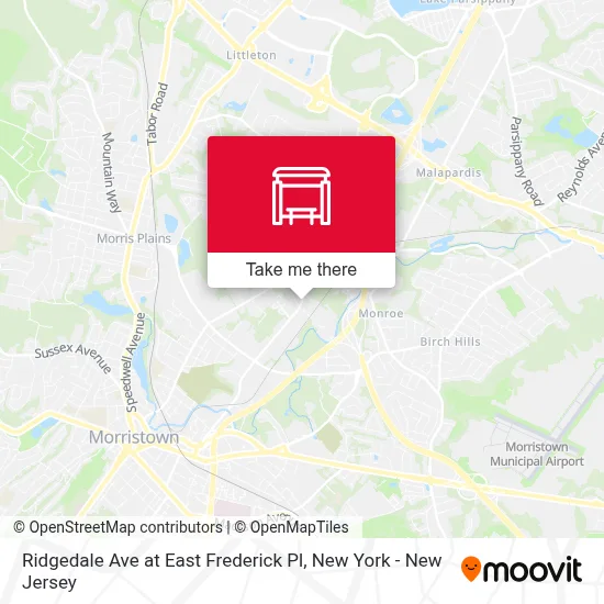 Ridgedale Ave at East Frederick Pl map