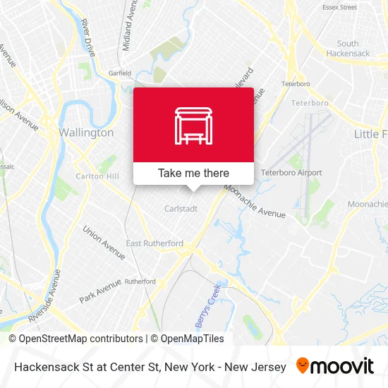 Hackensack St at Center St map