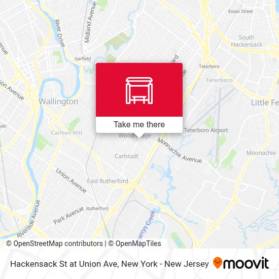 Hackensack St at Union Ave map