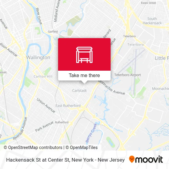 Hackensack St at Center St map