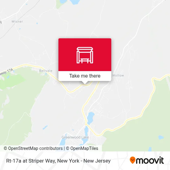 Rt-17a at Striper Way map
