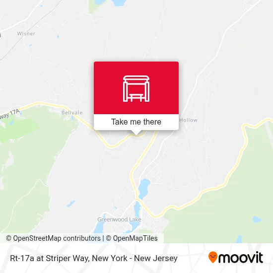 Rt-17a at Striper Way map
