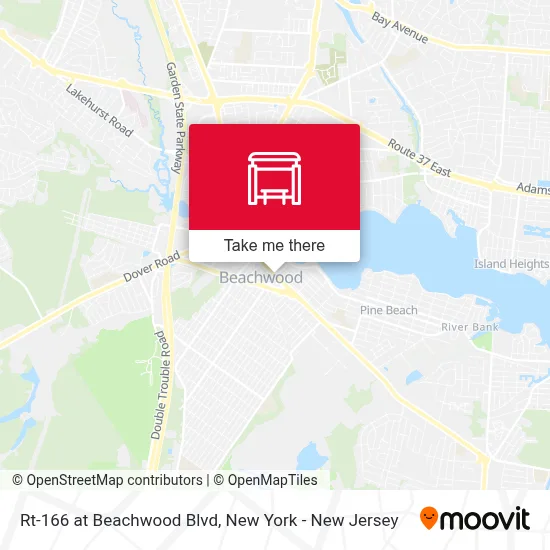 Rt-166 at Beachwood Blvd map