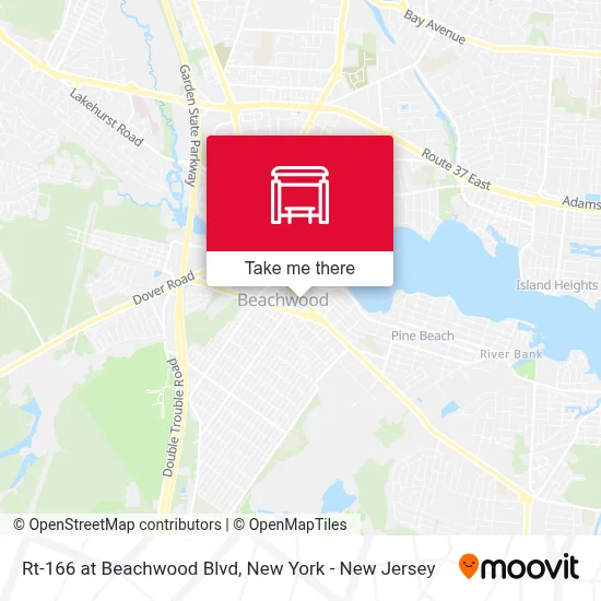 Rt-166 at Beachwood Blvd map