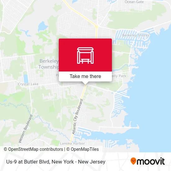 Us-9 at Butler Blvd map