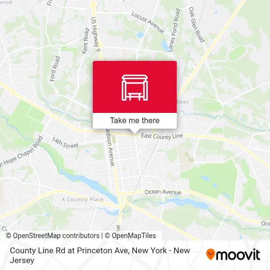 County Line Rd at Princeton Ave map