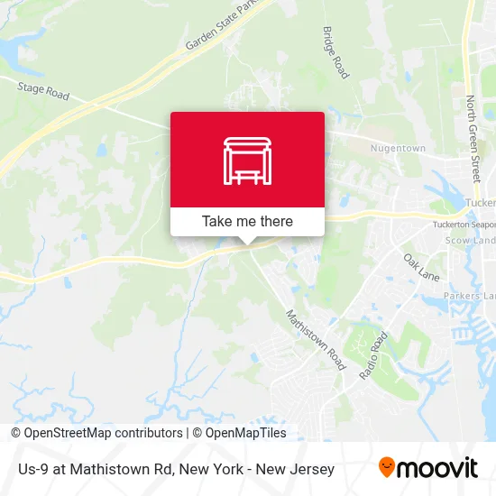 Us-9 at Mathistown Rd map