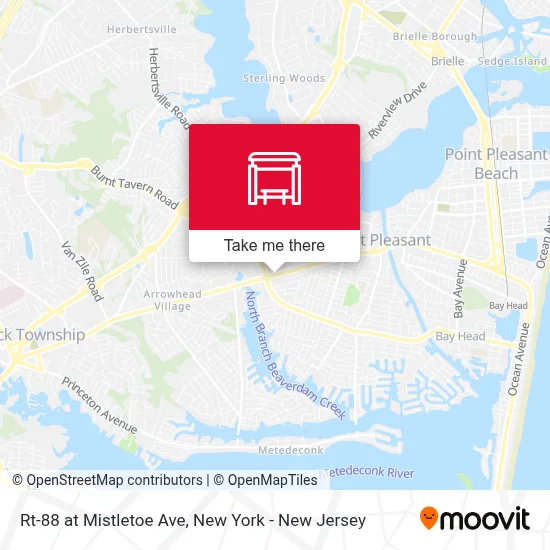 Rt-88 at Mistletoe Ave map