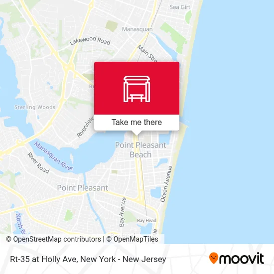 Rt-35 at Holly Ave map