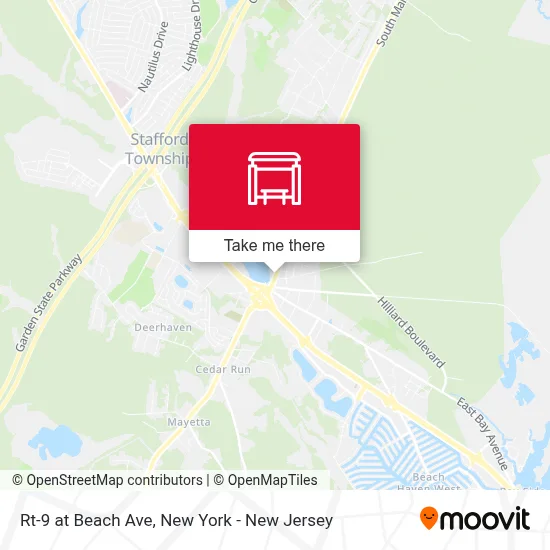 Rt-9 at Beach Ave map