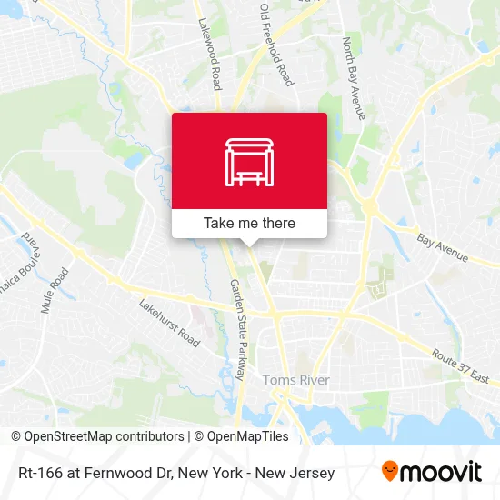 Rt-166 at Fernwood Dr map