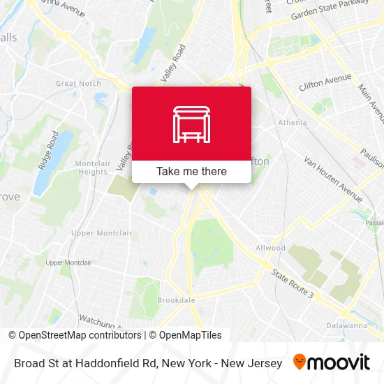 Broad St at Haddonfield Rd map