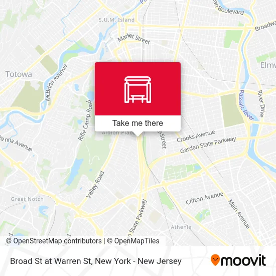Broad St at Warren St map