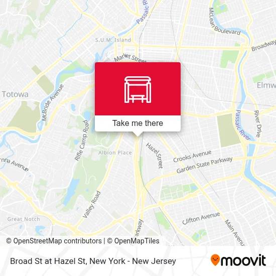 Broad St at Hazel St map
