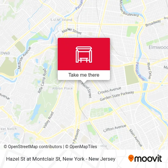 Hazel St at Montclair St map