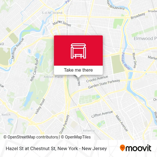 Hazel St at Chestnut St map