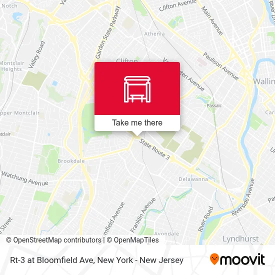 Rt-3 at Bloomfield Ave map