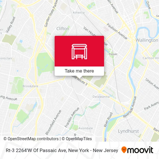 Rt-3 2264'W Of Passaic Ave map