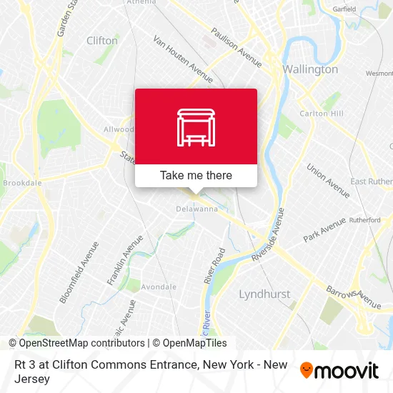 Rt 3 at Clifton Commons Entrance map