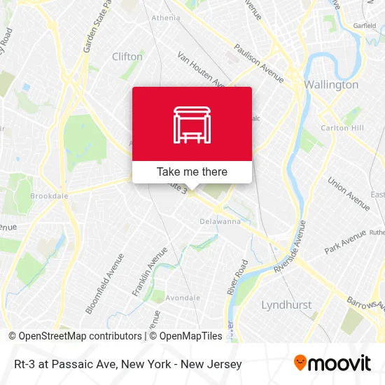 Rt-3 at Passaic Ave map