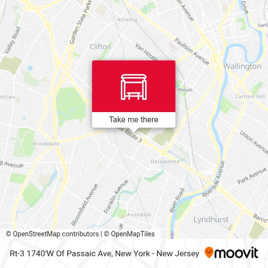 Rt-3 1740'W Of Passaic Ave map