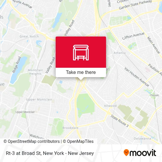 Rt-3 at Broad St map
