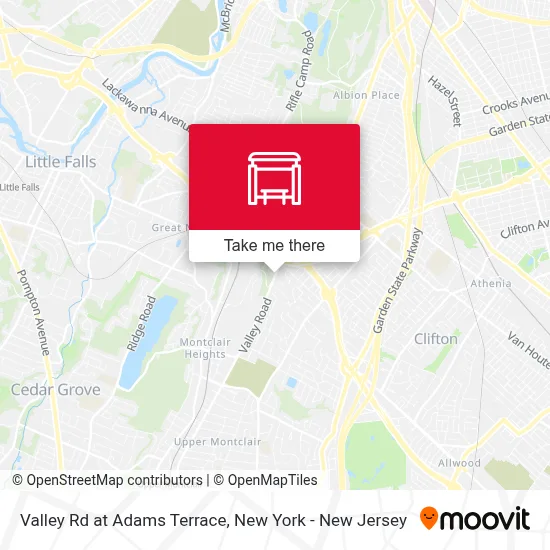Valley Rd at Adams Terrace map