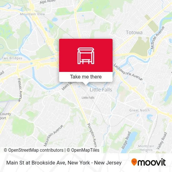 Main St at Brookside Ave map