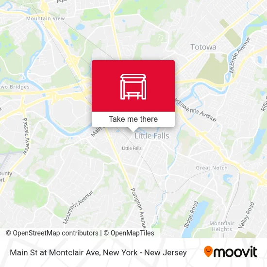 Main St at Montclair Ave map