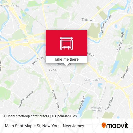 Main St at Maple St map