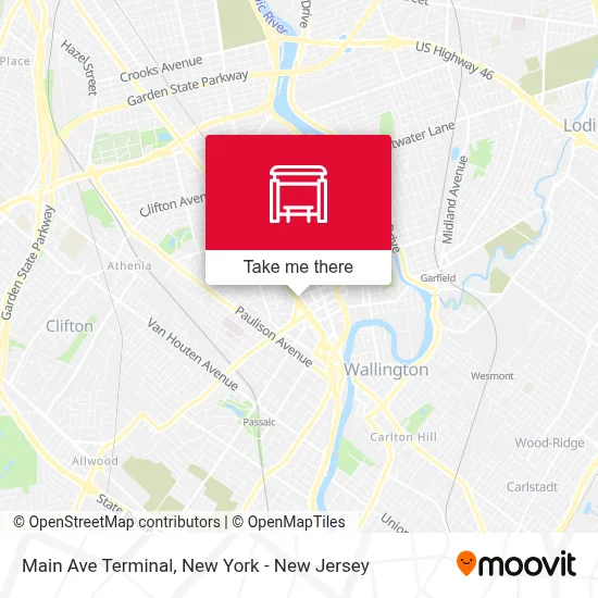 Main Ave Terminal map