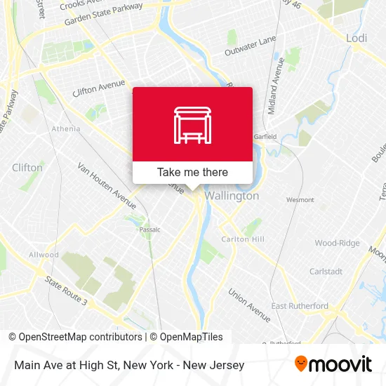 Main Ave at High St map