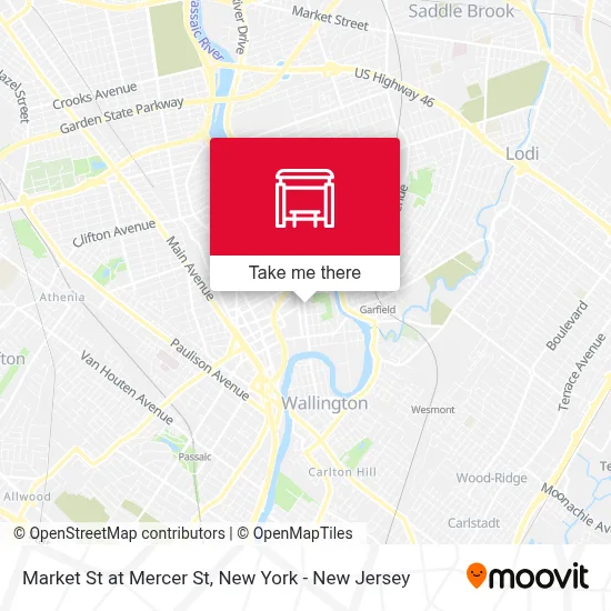 Market St at Mercer St map
