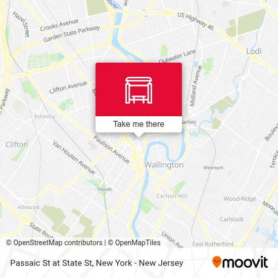 Passaic St at State St map