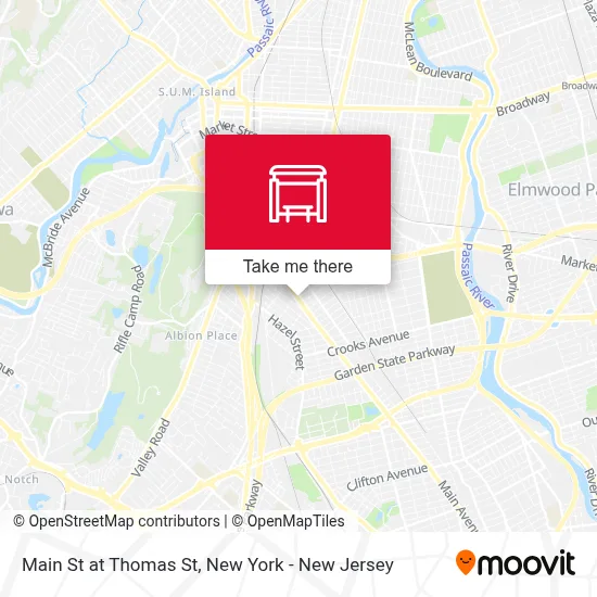 Main St at Thomas St map