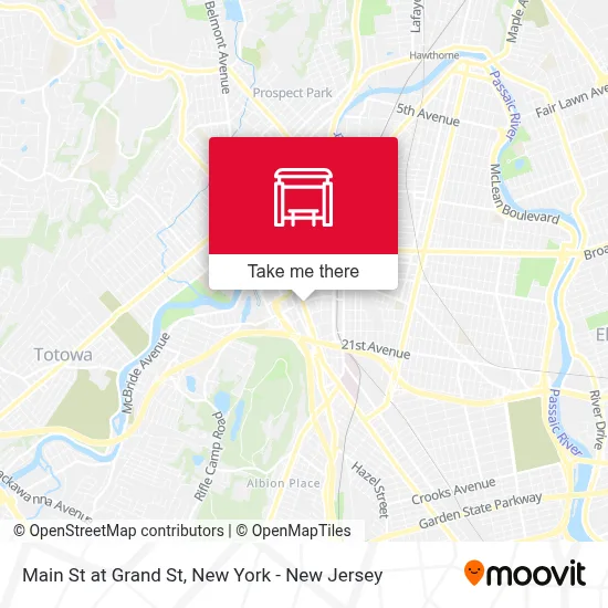 Main St at Grand St map